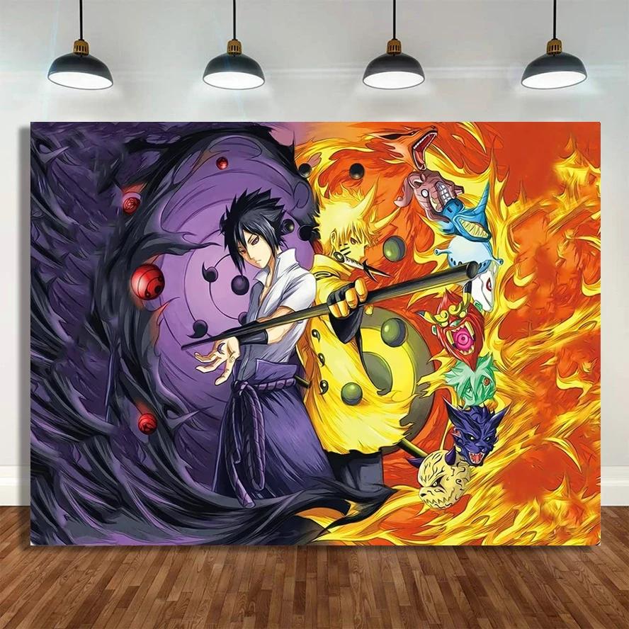 Naruto Dekorace Kreslené Narozeninové Deco Čelenka Party Suvenýry Batoh Plakát Jednorázové Party Nádobí Ubrus Talíře Hrníčky