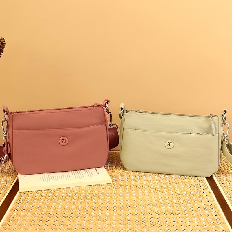 Women's Bag Solid Color Shoulder Bag Multi-Compartment Crossbody Bag