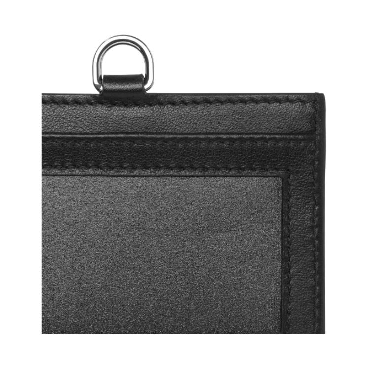 Montblanc MGram 4810 Series Vintage Pattern PVC Canvas And Leather Card Holder Men Card Holder Black Blue 127904