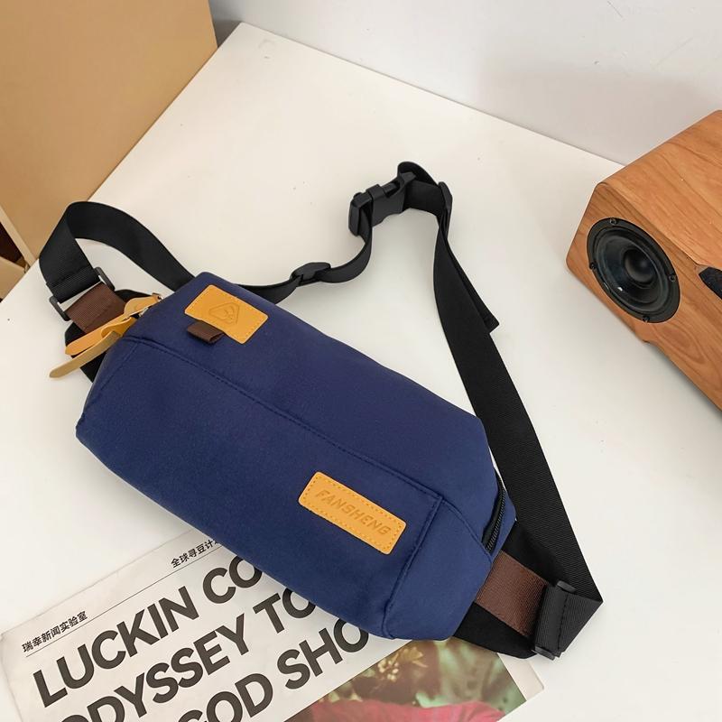 Kontrastowa kolorowa torba podróżna dla par. Torba na talię. Mała kwadratowa torba na ramię