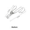 1PCS Multifunctional Stainless Steel Binder Clip Hook for Hanging Bathroom Fixed Clip Windproof Clothes Drying Rack Clothespin with Hook
