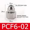 Pneumatic Hose Fittings Quick Screw Connector Copper Nickel Plating PF 6 8 10mm Fast Twist Joint Female Thread 1/8 1/4 3/8 1/2