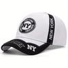 3D Embroidered Letter Washed Cotton Baseball Cap for Men and Women, Sunshade Sunscreen Hat, Sports Running Cap