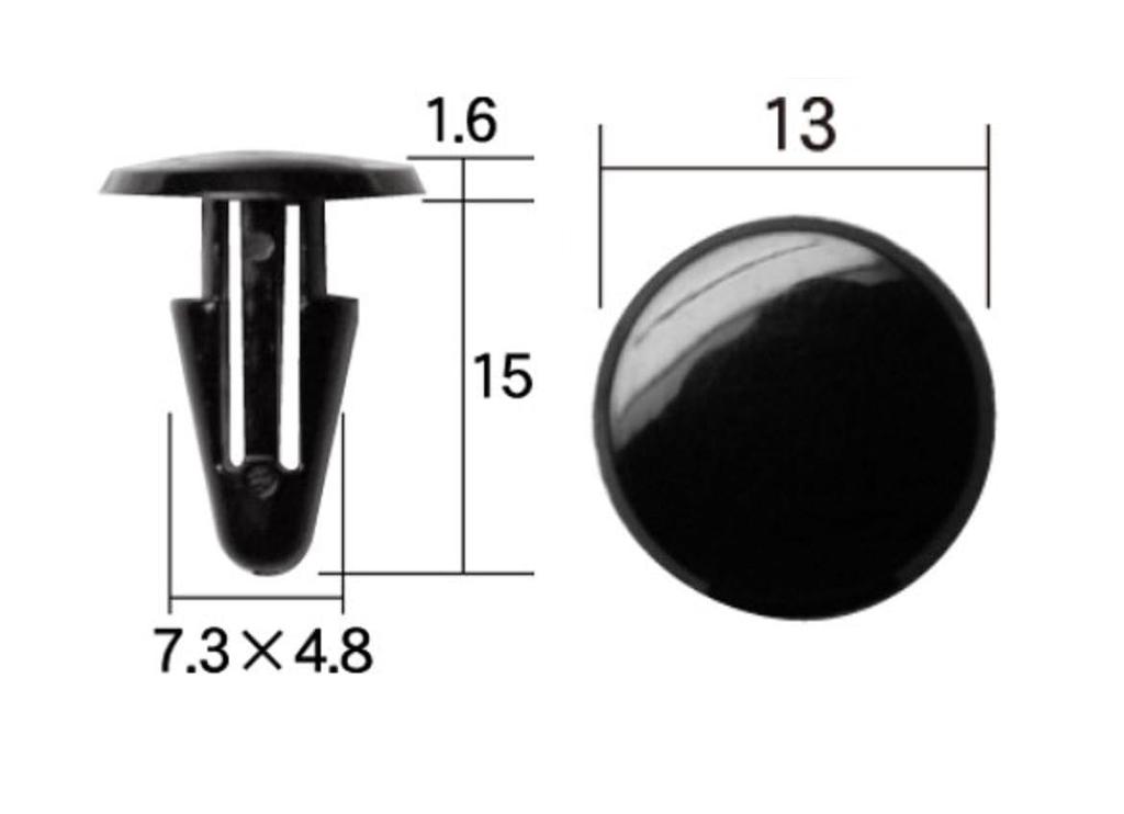 Boston BC5413 Auto Parts Canoe Clip Black 10 Per Bag