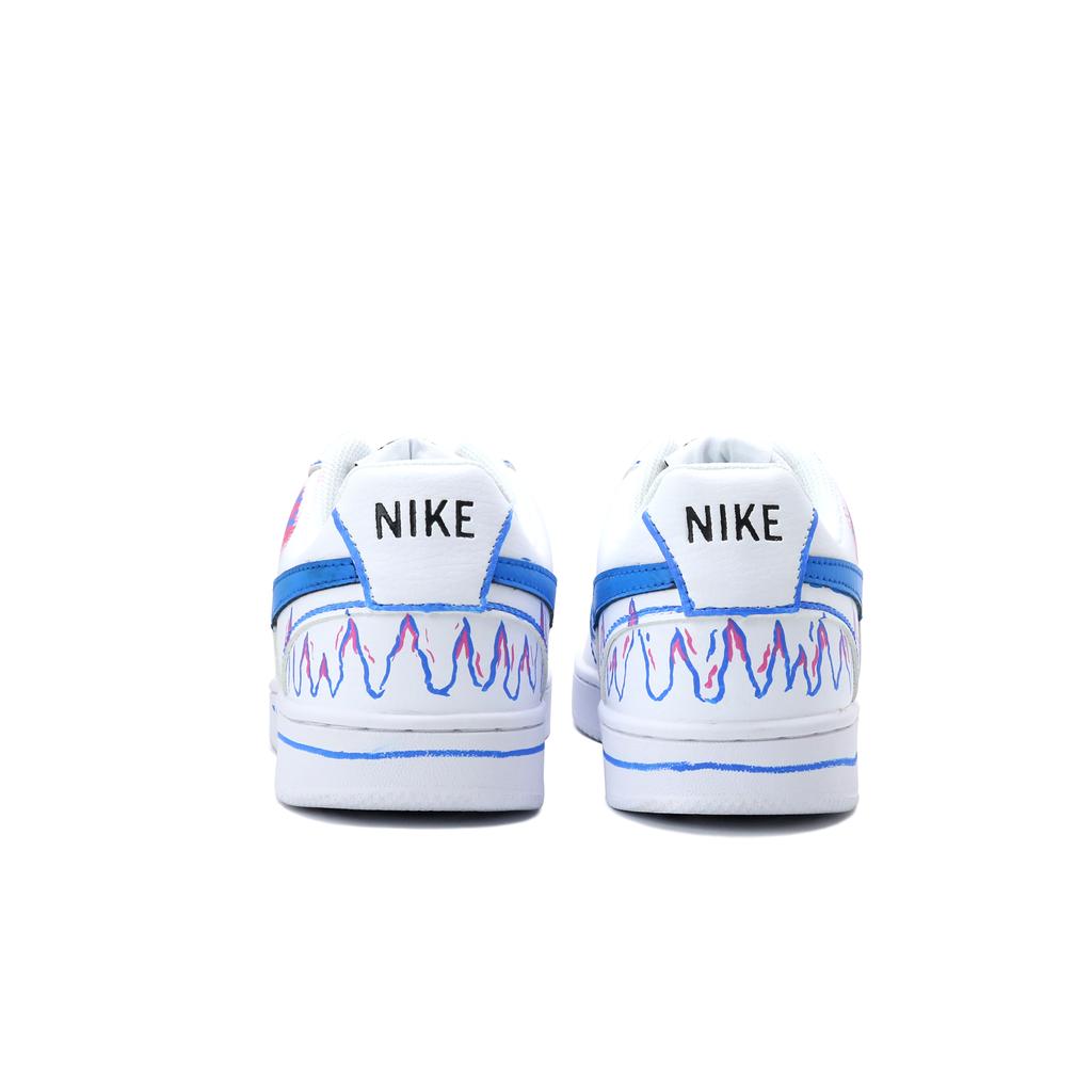 Nike Court Vision 1 Elektronisches Spielzeug, Sweetheart, Street PU Niedrige Skateboard-Schuhe Unisex Weiß Blau DH2987-101(team1925)
