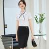 Women's V-Neck Short-Sleeve Chiffon Professional Blouse