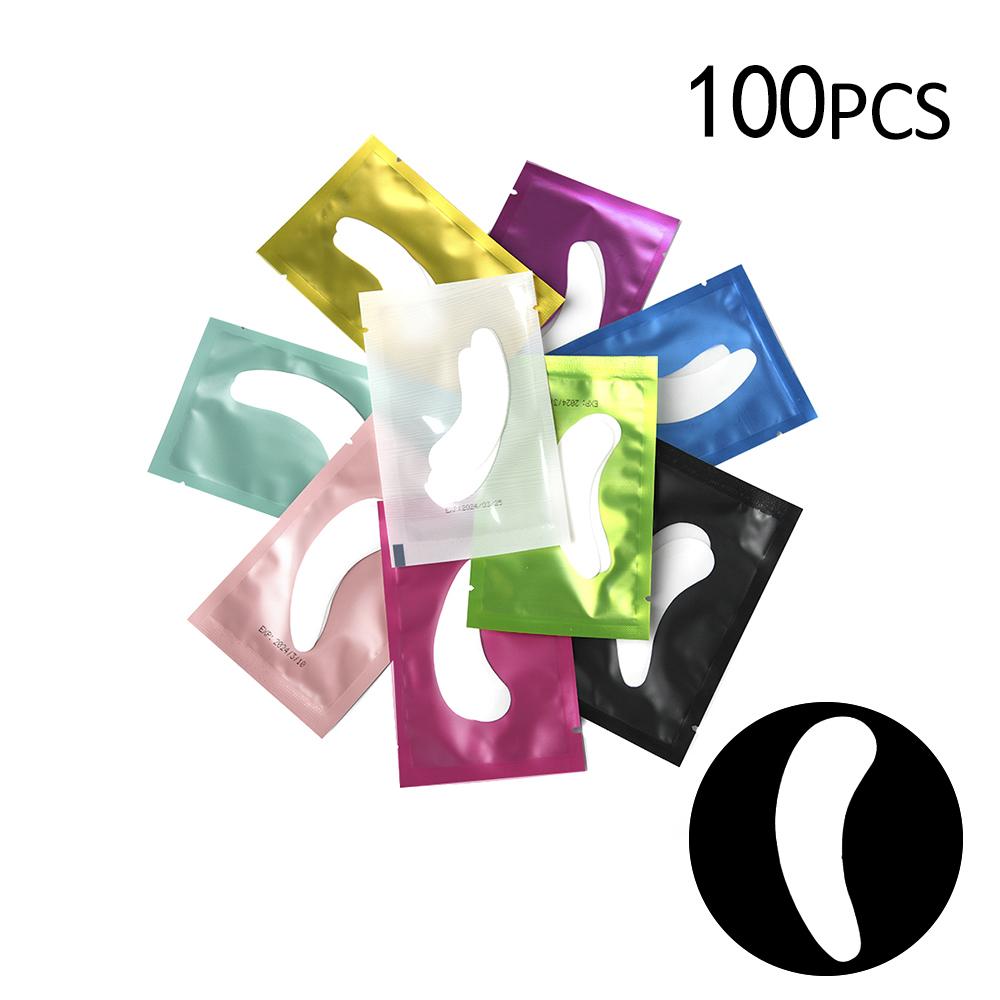 100 pairs Eyelash Pads Grafted Lash Hydrogels Gel Patches Under Eye Pads for Eyelash Extension Tips Sticker Makeup Tools