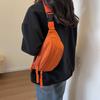 Versatile Water-resistant Canvas Crossbody Bag With Letter Print Perfect For Travel And Casual Use