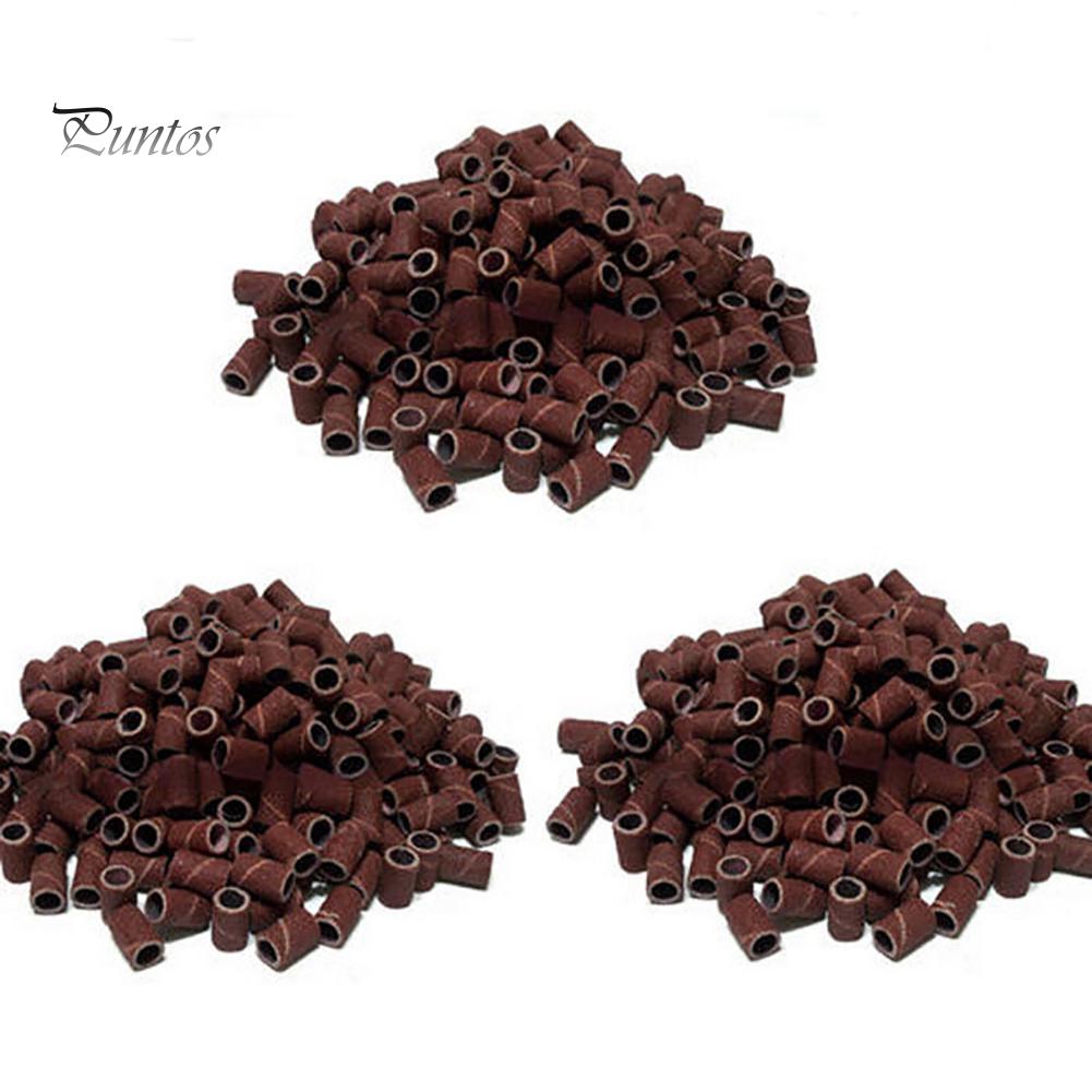 Punti Nail Art 100 Pezzi Buffer Abrasivo Banda Punte per Macchina Lima Trapano Anello Abrasivo Strumento