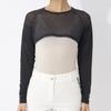 Marie Claire Short Crew Neck Size Medium Women's Undershirt, 7149855, Black,