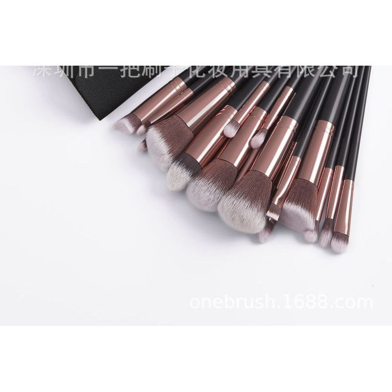 Pinselstrich der Schönheit - Set mit 20: Make-up-Pinsel mit Tasche