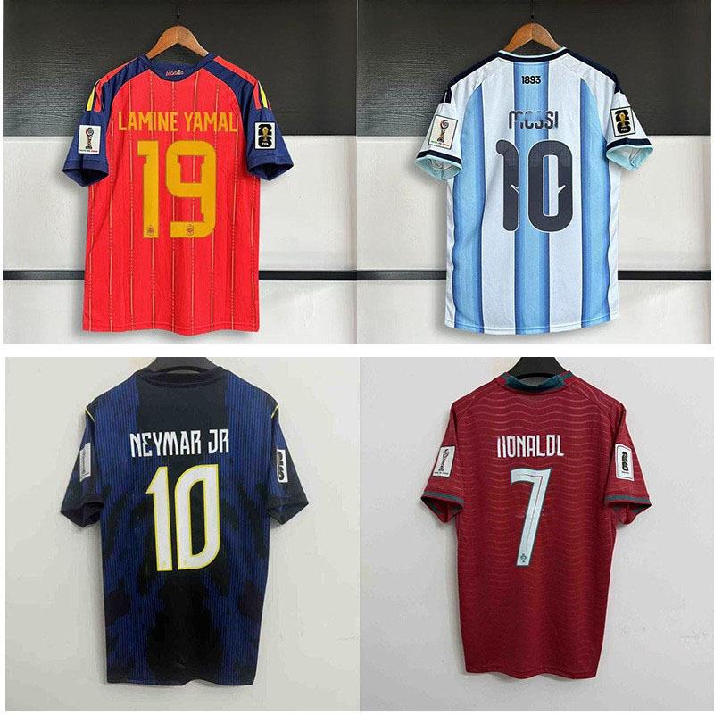 France Brazil Portugal Spain Argentina Home Number 19 Yamal Jersey Football Jersey Fan Version