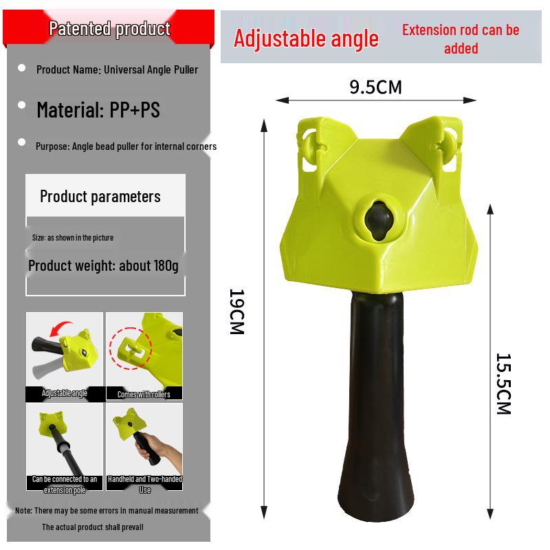 Right Angle Plastic Beader and Scraper Tool for Plastering and Tiling