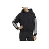 Adidas Three-Stripe Logo Print Hooded Jacket Women Jacket Black HM7046