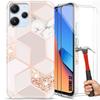 Case - Xiaomi - Redmi 12 4G-5G - Slim Protection - Tempered Glasses Included - Marble Design
