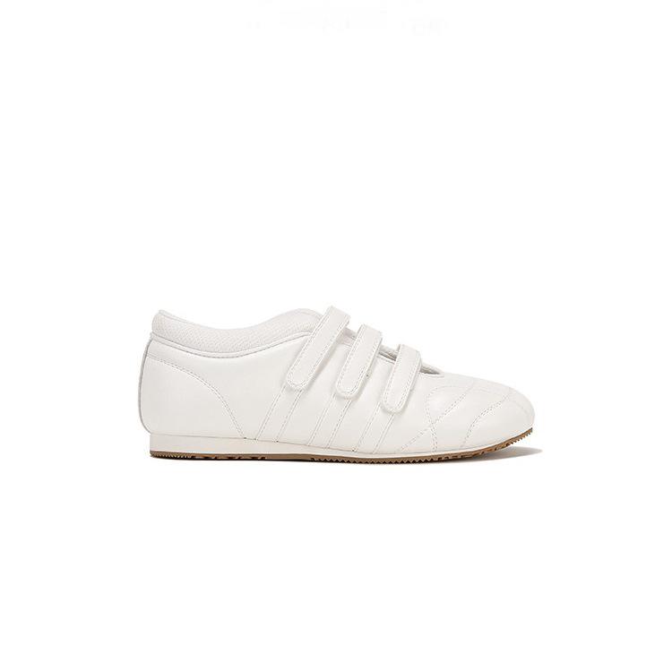 2025 Spring and Summer New Low-top Soft-soled Bowling Cricket Shoes Three Velcro Casual Functions Mary Jane Single Shoes Women