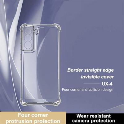 IMAK UX-4 Series for Samsung Galaxy S21 5G/4G Case Straight Frame Four Corner Shockproof Clear TPU Cover