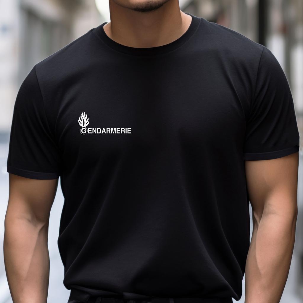 2025 Letní Krátké Neformální 100% Bavlněné Tričko Tričko Francouzské Žandarmerie Krátký Rukáv Tričko Žandarmerie PSIG pro Muže Ženy