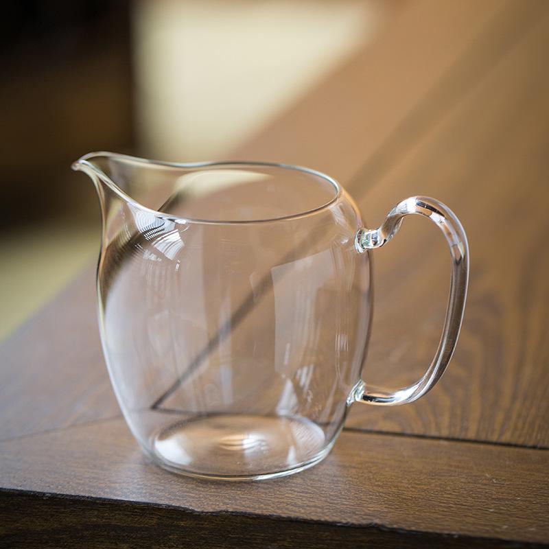 Japanese Thickened Transparent Gongdao Cup: Glass Side-Handle Serving Pitcher for Kung Fu Tea