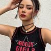 Novel Simple Gold and Silver Love Pendant All-matched Clavicle Chain Adjustable Black Draw Rope Cold Wind Necklace