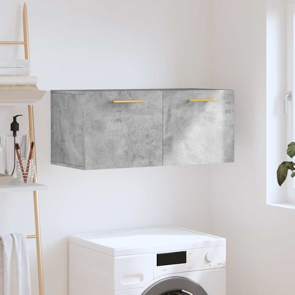Wall Cabinet Concrete Gray 80 x 36.5 x 35 cm Particleboard