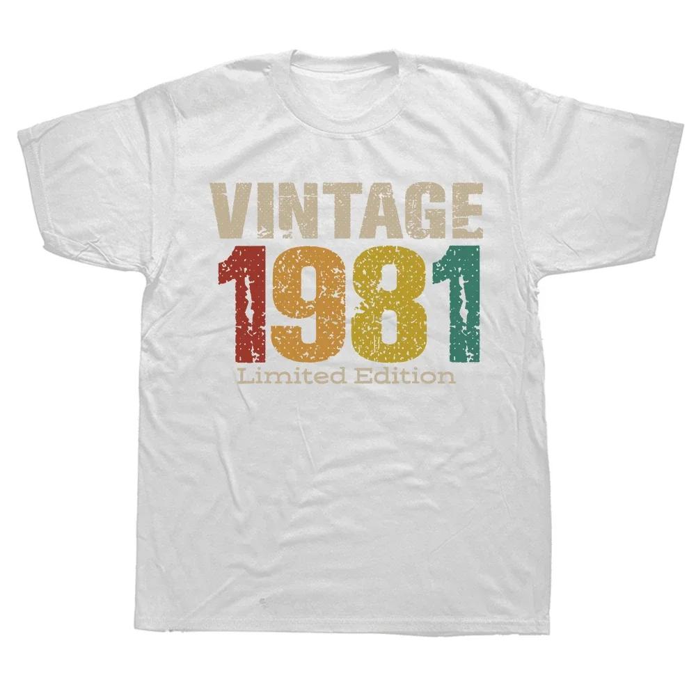 Limited Edition Retro Graphic Tee Cotton Classic T-shirts Cassette Vintage 1981 43th 43 Years Old Birthday Party Men T Shirts