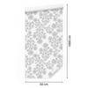 Wallpaper Flowers Light Gray and White, Light Gray Background 50x1000