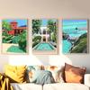 Neuseeland Marokko Schwimmbad Reise Kunst Poster Druck Leinwand Malerei Natur Landschaft Wand Kunst Zimmer Dekor Housewarming Geschenk