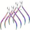 Xiaomi 4 Pcs Stainless Steel High-Quality Cuticle Nipper Precision Dead Light Beige Remover Nail and Toenail Peeling Tool Dual Spring