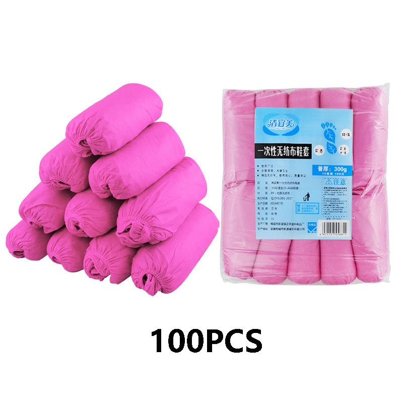 100Pcs Disposable Non-Slip Shoe Covers Thick Nonwoven Arctic-Proof Degradable for Home Hospital Visits Banya Sauna Protection