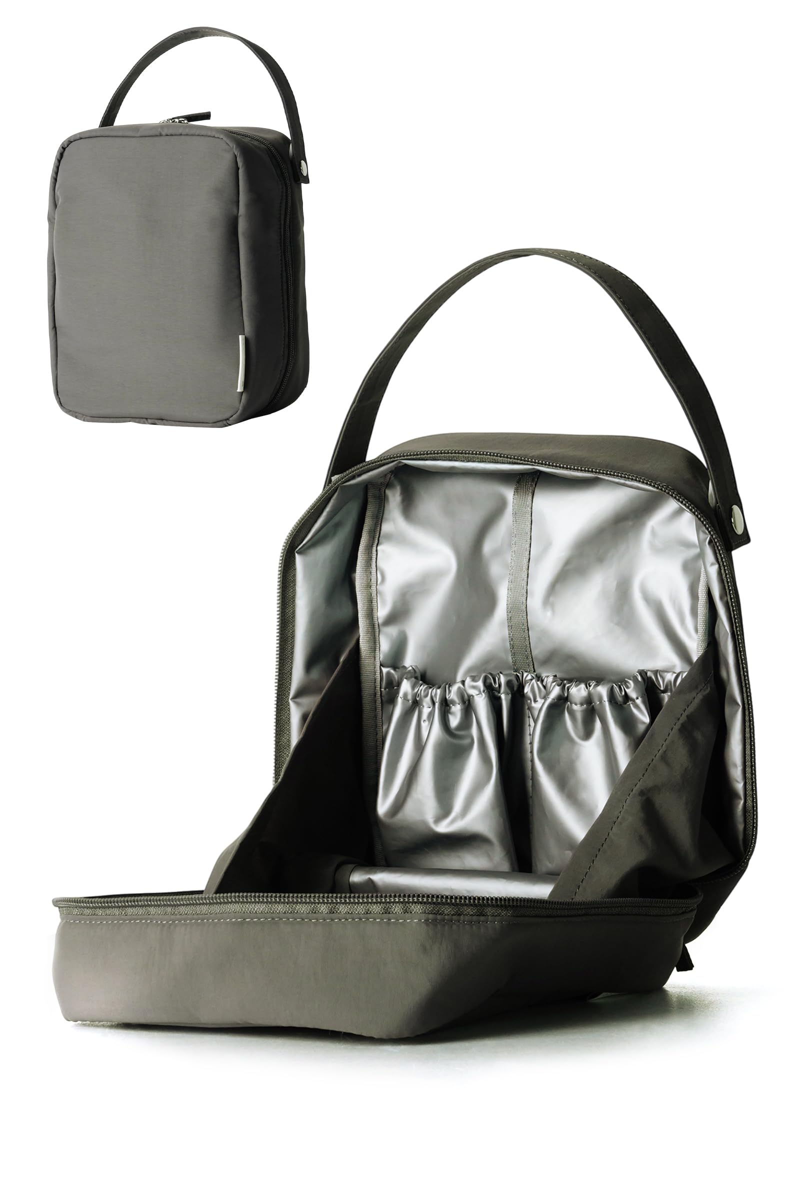 

[Keep your baby bottle and water bottle in one place] tecopeco Baby Bottle Pouch, Insulated, Large Capacity, with Inner Pocket, Portable, Baby Bottle