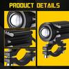 2X LED Spot Lights Motorcycle Auxiliary Headlight Yellow White Driving Fog Lamp