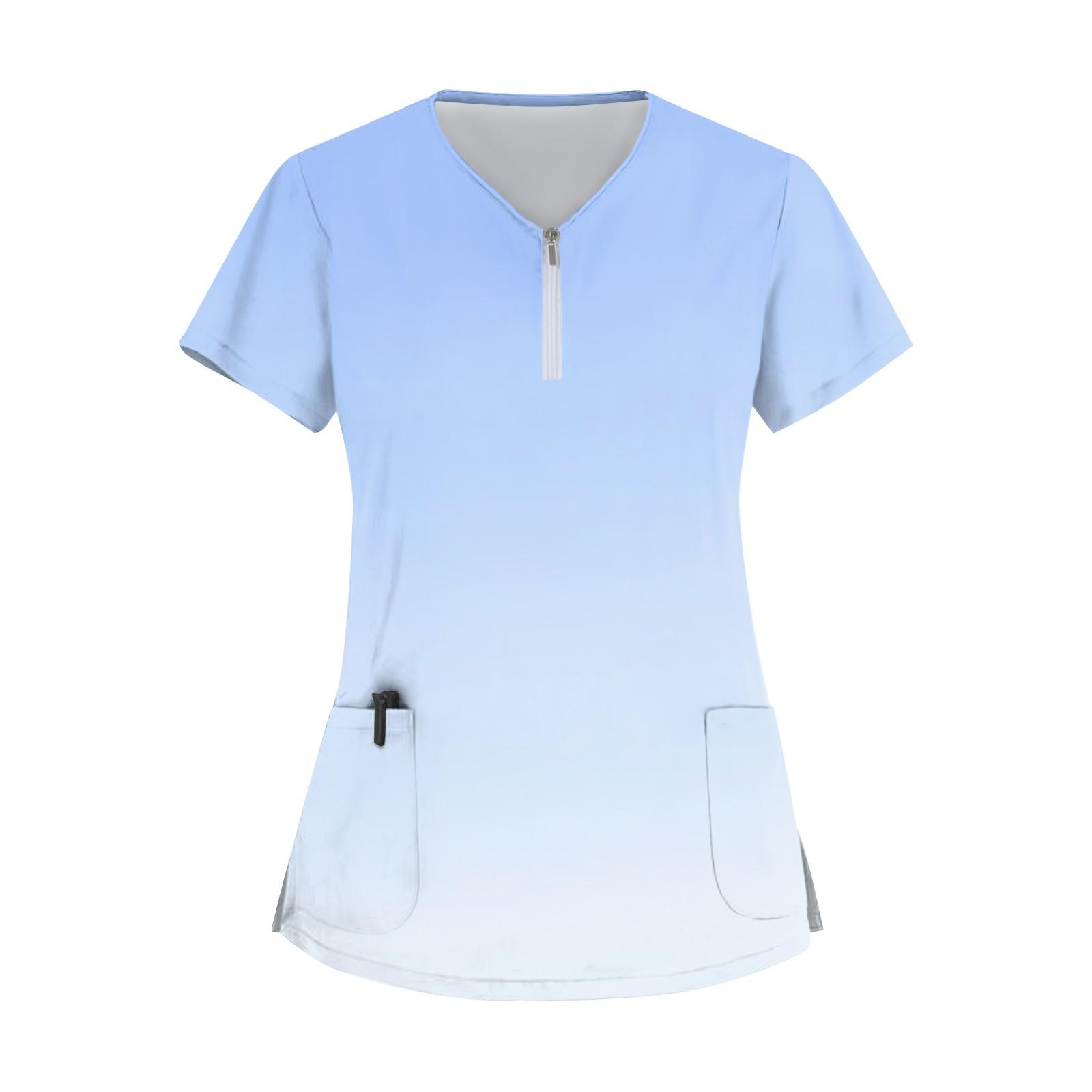 

Женский модный повседневный топ с воротником-молнией и градиентными принтами XXXXXL