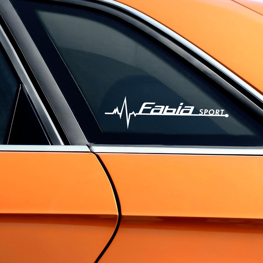 Car Styling Sticker 2PCS Side Window Creative Decorative Decals for Skoda Octavia Rapid Fabia Superb Kodiaq Scala Karop Kamiq
