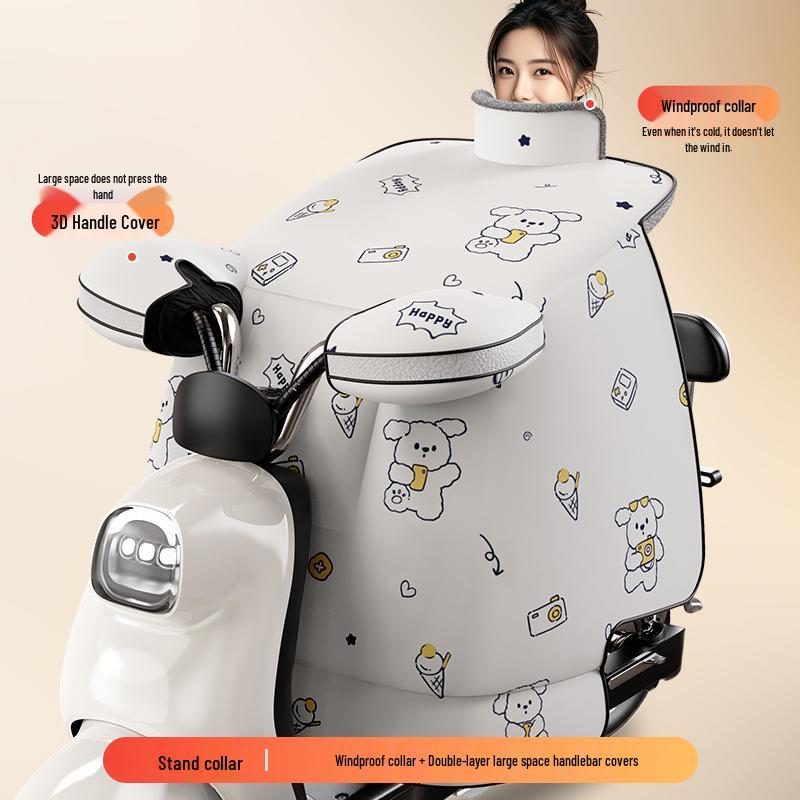 2025 Winter Extra Thick Fleece-Lined Electric Vehicle Windshield Cover - Waterproof, Warm, & Battery-Compatible