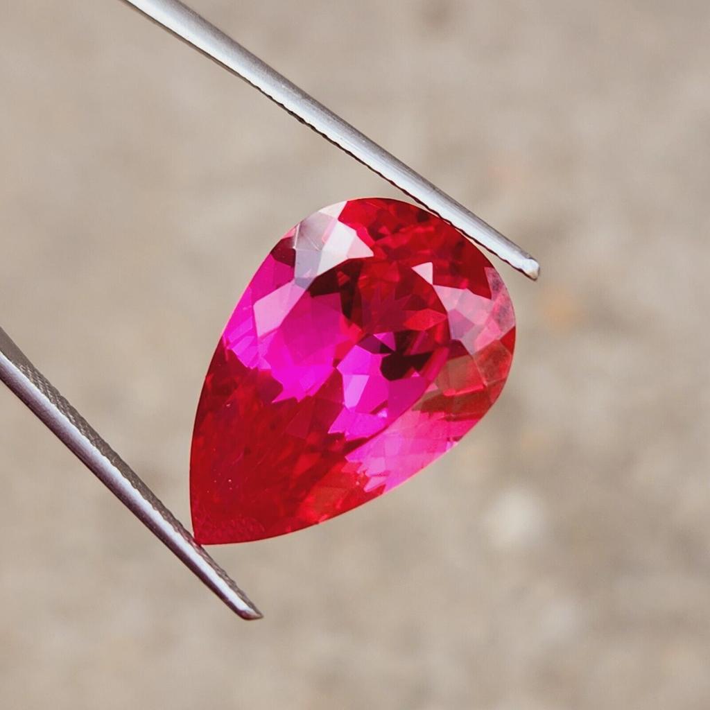 17.80 Ct Natural Pink Padparadscha Certified Gemstone Pear Cut Stone Z669