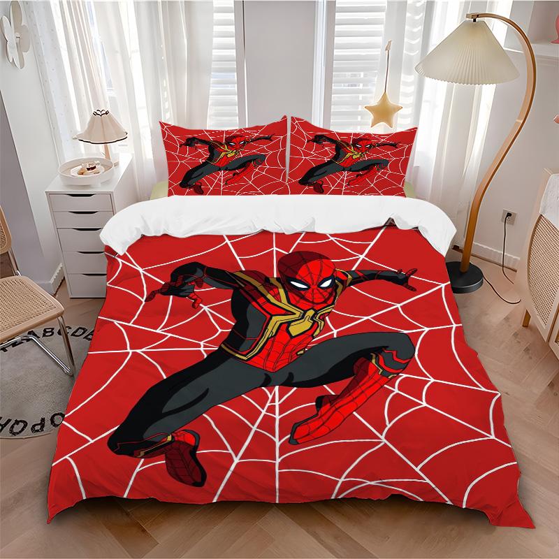Spiderman Spiderverse Print 3Pcs Bedding Setduvet Cover With 2 Bedropillowcase Home Birthday Gift