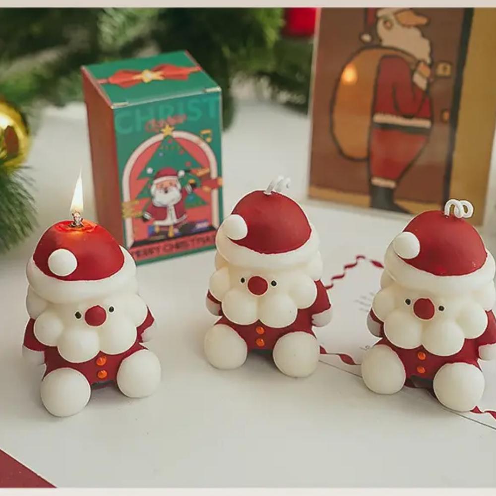 Christmas candles - holiday decorations, soy wax, burning time 8-12 hours, ideal for holiday celebrations and gifts, Christmas