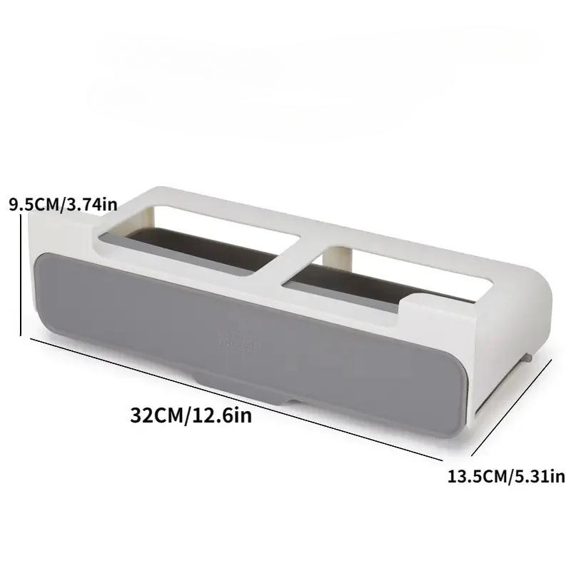 1pc Plastic Seasoning Bottle Storage Rack Punch-free Adjustable Seasoning Box Salt Sugar Seasoning Jar Set Kitchen Organizer