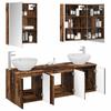 Bathroom Cabinet Set 5 pcs Reclaimed Wood Effect Particleboard