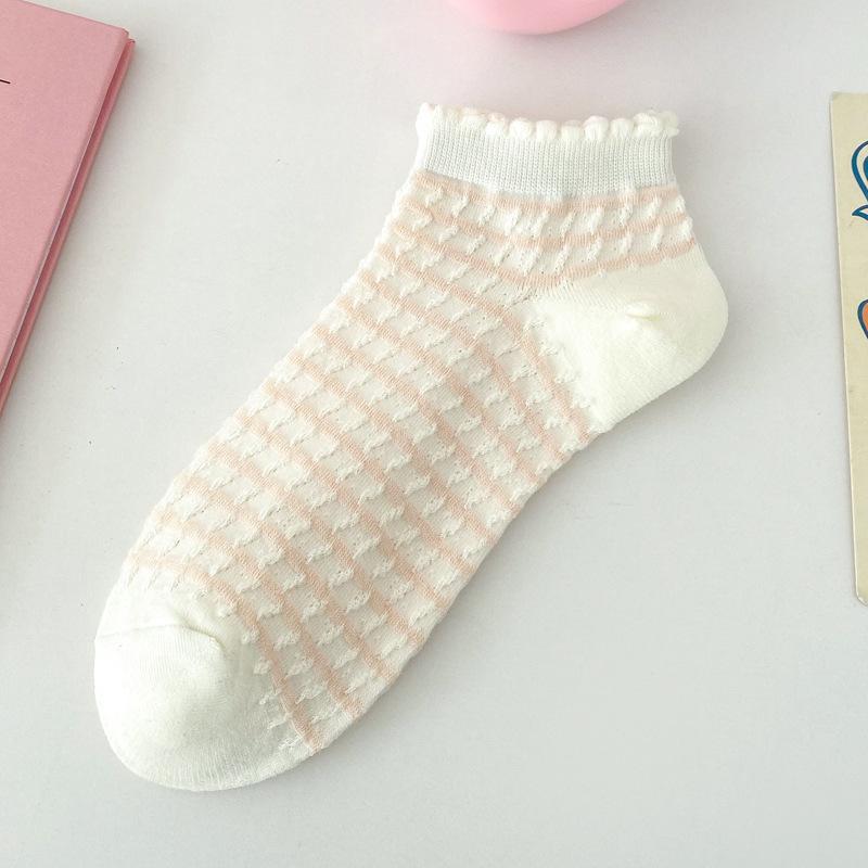 

5/10 пар женских носков весенне-летней оранжево-розовой цветовой гаммы, женские носки, дышащие, влагоотводящие, академического стиля, женские носки-следки, короткие носки 5 Pairs