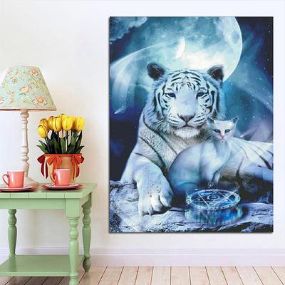 Full Round Diamond DIY Diamond Painting Tiger Embroidery Cross Stitch Rhinestone Mosaic Home Decor