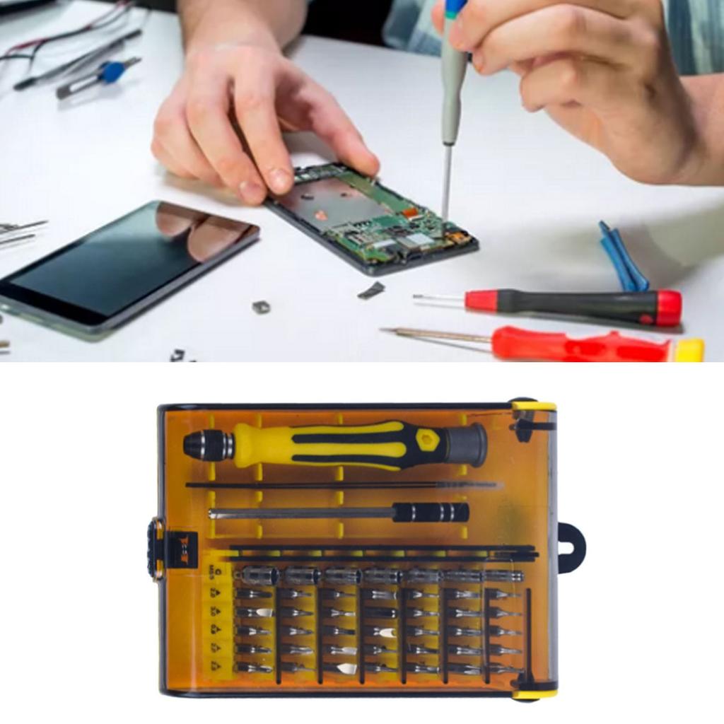 45 in 1 Screwdriver Tool Kit Driver Bits Handle Tweezers Extension Bar for Electronic Repair