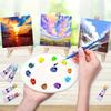 10/20pcs 4x4 Inch Mini Stretch Canvas with Wooden Easel Set Art Primed Canvases for Painting Acrylic Pouring Oil Paint & Wet Art