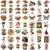 50 Transparent Ins Retro Mushroom Sticker Pack Waterproof Transparent PET Manual Material Decorative Guitar Notebook