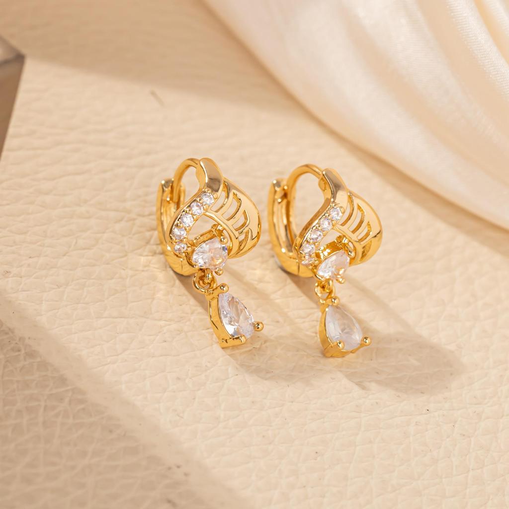 Elegant Retro Water Drop Earrings: European, American, Japanese, and Korean Styles