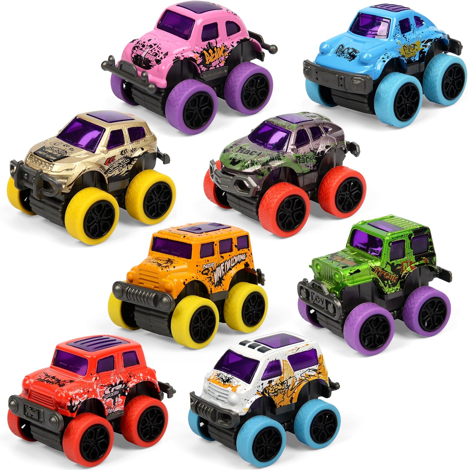 

8-32Pack Mini Monster Jam Trucks Mini Pull Back Cars for Kids Die-cast Monster Truck Toy Party Favors