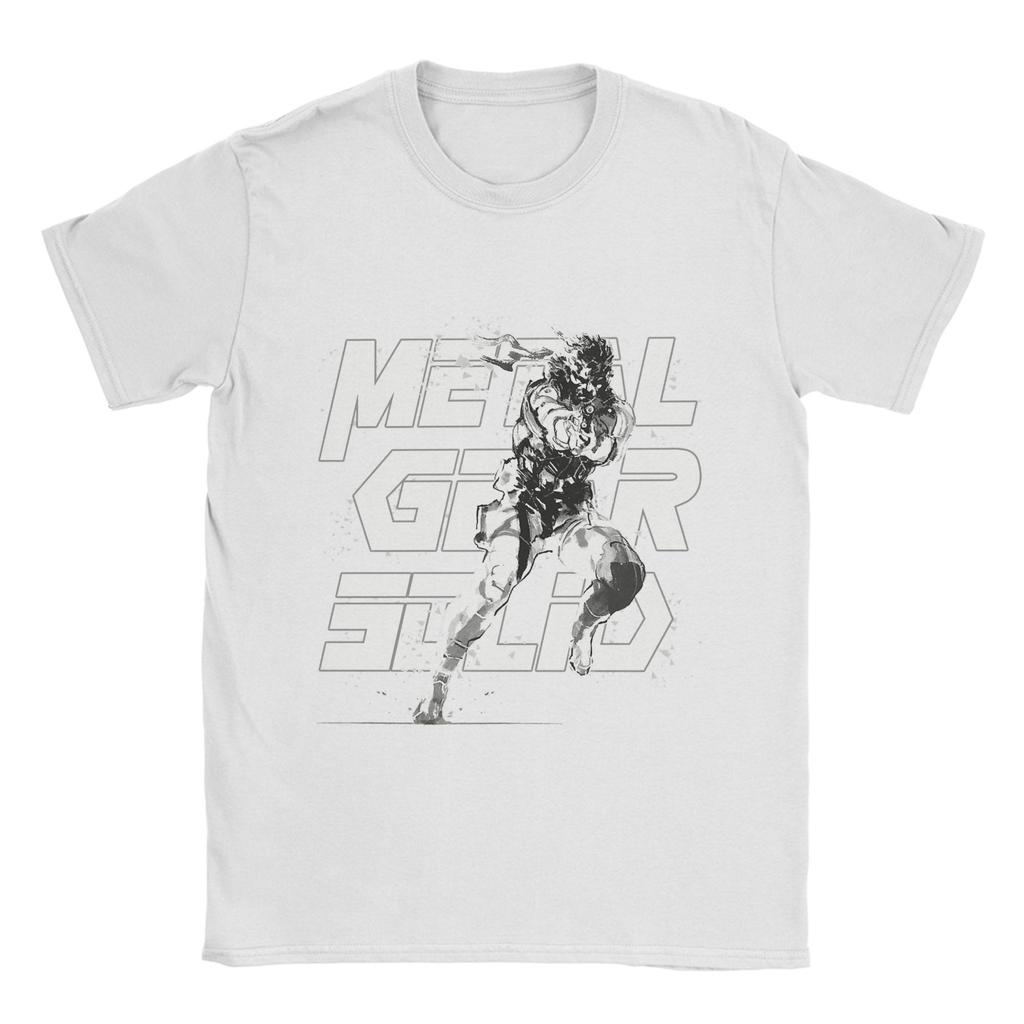 Men T-Shirt Metal Gear Solid Vintage Pure Cotton Tees Short Sleeve  T Shirt Round Neck Clothing Adult