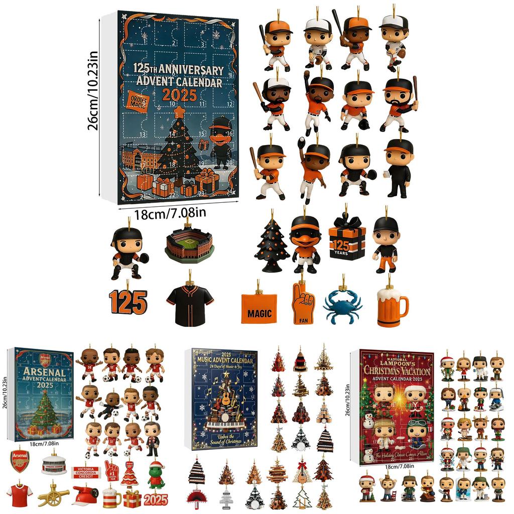 Arsenal Liverpool Fútbol Acrílico Navidad Caja Ciega Adorno para Árbol Con Personajes de Dibujos Animados Para Decoración Festiva