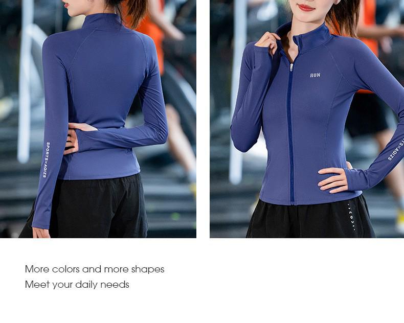 

Женский дышащий кардиган для йоги и комплект брюк для бега и спортзала Black Top + Blue Pants